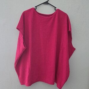 Women's Pink Textured 2piece Short Set